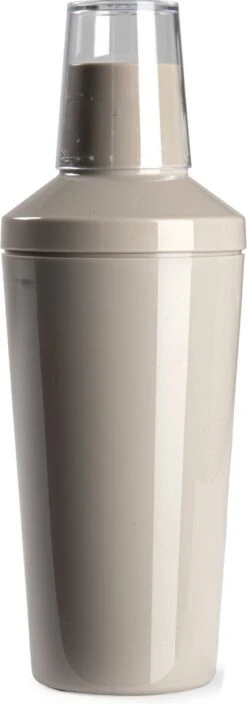 Cocktailshaker Van Kunststof In Het Taupe/beige 500 Ml - 22 Cm Hoog - Cocktails Maken