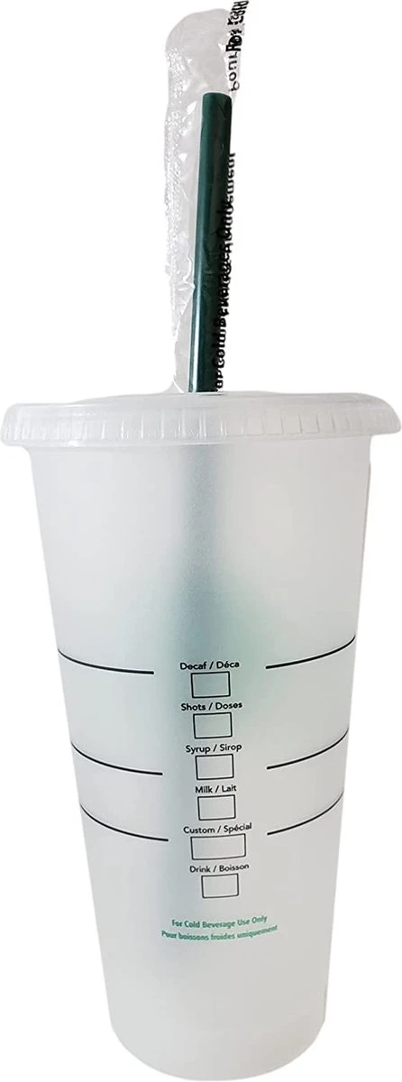 Starbucks Beker - Drinkbeker - Met Rietje En Deksel - Herbruikbaar- Ijskoffie Beker- Milkshake Beker 2 Starbucks Beker - Drinkbeker - Met Rietje En Deksel - Herbruikbaar- Ijskoffie Beker- Milkshake Beker - Afbeelding 2