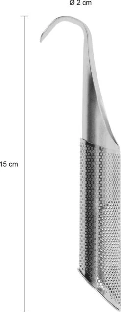 Krumble Theezeef - Hangend - Pijp - Theezeefje - Thee Ei - Tea Infuser - Kruidenfilter - Voor Losse Thee - RVS - Zilver - 4 X 2 X 15 Cm -Kookgerei Koning Verkoop 465x1200 1