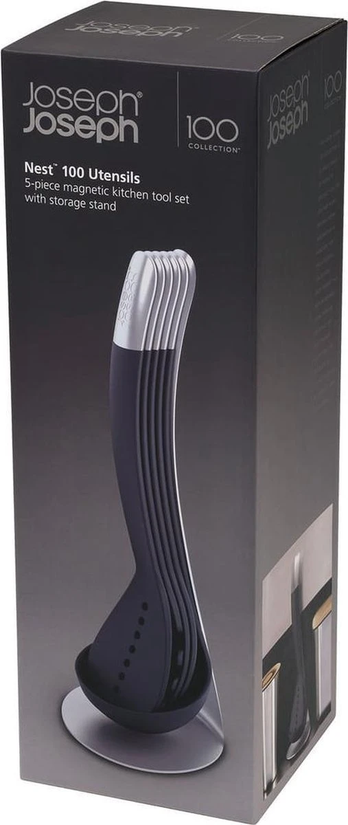 Keukenhulp Set Met Houder, Grijs, 5-delig - Joseph Joseph | 100 Collectie 5 Keukenhulp Set Met Houder, Grijs, 5-delig - Joseph Joseph | 100 Collectie - Afbeelding 5