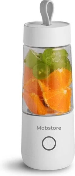 Merkloos Draagbare Mini Blender - USB Oplaadbaar - Draadloos - Wit - 350ml -Kookgerei Koning Verkoop 515x1200