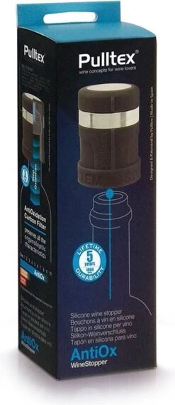 Pulltex Wijnstopper Met Datum AntiOx - Zwart -Kookgerei Koning Verkoop 521x1200 2