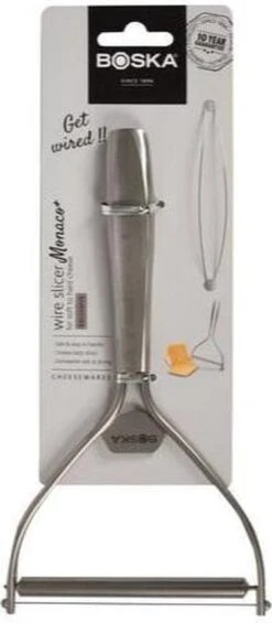 Boska Kaasschaaf Met Snijdraad Monaco+ - Kaasschaaf Voor Jonge Kaas - Kaaschaaf Voor Korstloze Zachte En Jonge Kaas - Draadsnijder - RVS - Keukengerei - Keuken Accessoires - 10 Jaar Garantie -Kookgerei Koning Verkoop 525x1200
