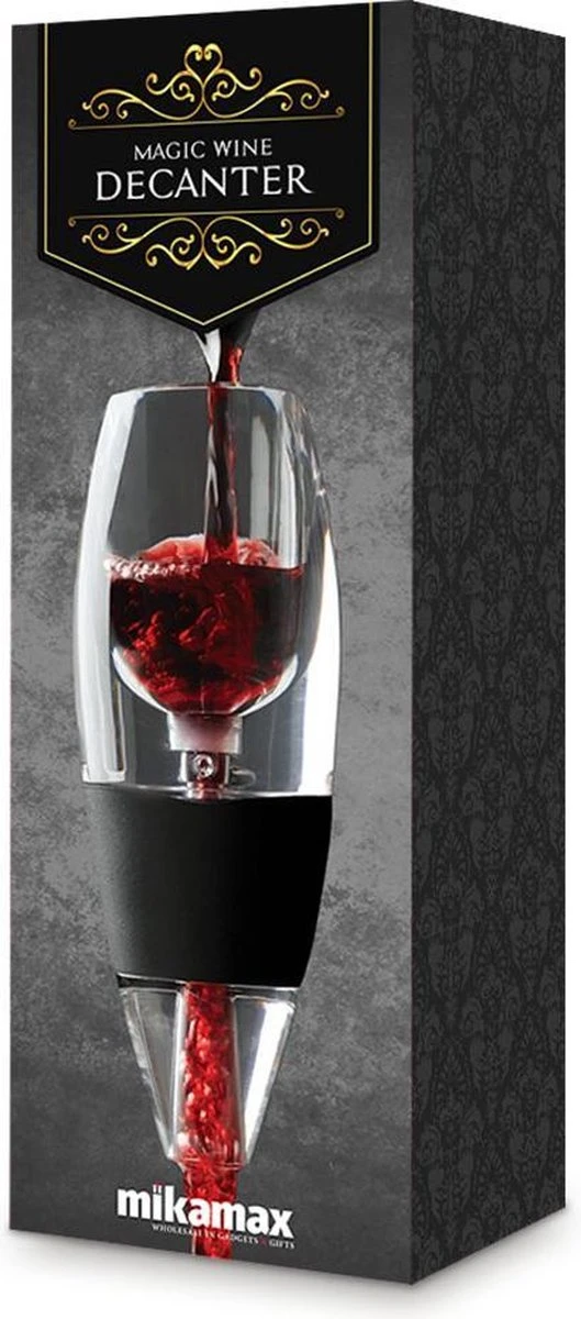 MikaMax Magic Wijn Decanteerder - Vaatwasserbestendig - Incl. Zeef - Wijn Beluchter - Decanter - Wijn Accessoires - Wijn Cadeaus - Magic Wine Decanter 4 MikaMax Magic Wijn Decanteerder - Vaatwasserbestendig - Incl. Zeef - Wijn Beluchter - Decanter - Wijn Accessoires - Wijn Cadeaus - Magic Wine Decanter - Afbeelding 4