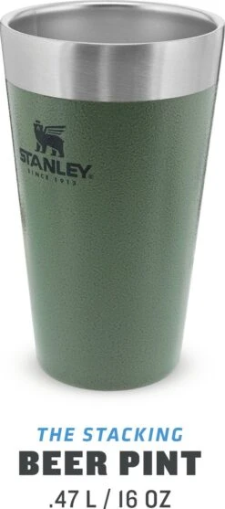 Stanley The Stacking Beer Pint 0,47l - Beker - Hammertone Green -Kookgerei Koning Verkoop 532x1200