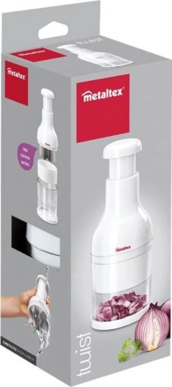 Metaltex - Groentenhakker - Twist - 27x8,5 Cm - Wit -Kookgerei Koning Verkoop 534x1200 1