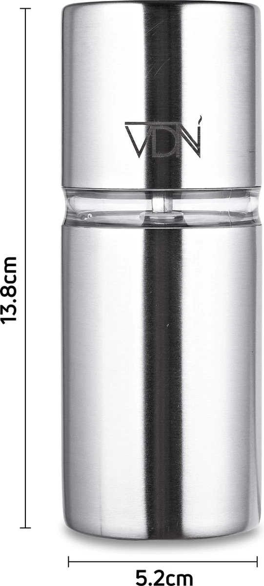 Nootmuskaatmolen – RVS – Met Voorraadruimte Voor 4 Muskaatnoten - Verse Nootmuskaat Bereiden – VDN 3 Nootmuskaatmolen – RVS – Met Voorraadruimte Voor 4 Muskaatnoten - Verse Nootmuskaat Bereiden – VDN - Afbeelding 3