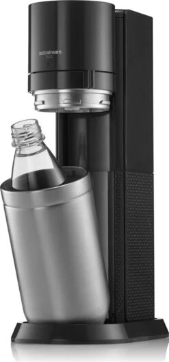 SodaStream DUO - Zwart - Incl. Quick Connect Koolzuurcilinder - Met 1 Glazen En 1 Herbruikbare Plastic Fles