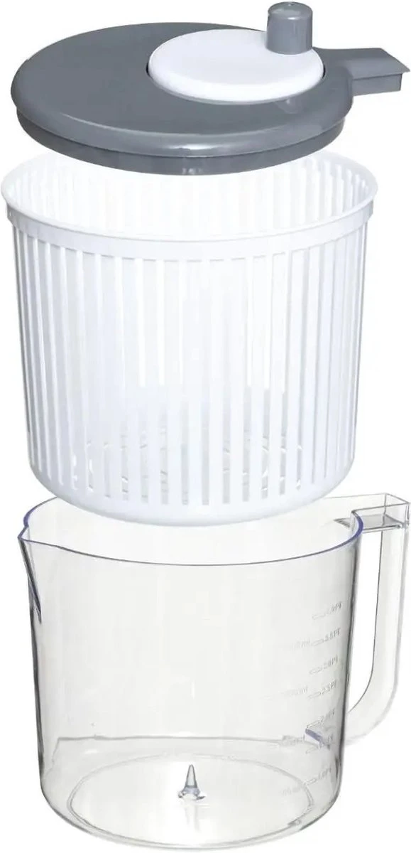 Slacentrifuge / Slazwierder / Sladroger Kunststof 2,5 Liter - Salade Spinner 3 Slacentrifuge / Slazwierder / Sladroger Kunststof 2,5 Liter - Salade Spinner - Afbeelding 3