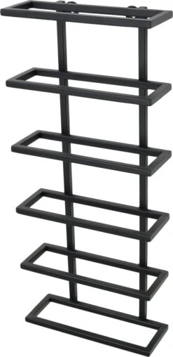 LOFT42 Pinot Wandwijnrek Voor 6 Flessen - Metaal - Zwart - 62x27x10 Cm