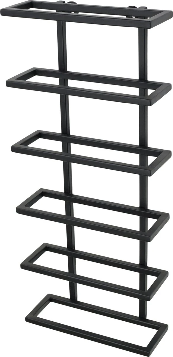 LOFT42 Pinot Wandwijnrek Voor 6 Flessen - Metaal - Zwart - 62x27x10 Cm 1 LOFT42 Pinot Wandwijnrek Voor 6 Flessen - Metaal - Zwart - 62x27x10 Cm