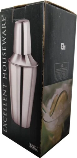 Excellent Houseware Driedelige Cocktailshaker Budget 500 Ml -Kookgerei Koning Verkoop 586x1200 2
