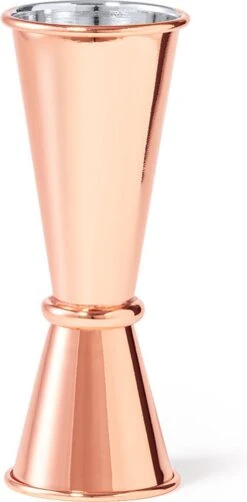 Merkloos Cocktail Jigger - Barmaatje - Maatbeker - 25-50 Ml - RVS - Koper