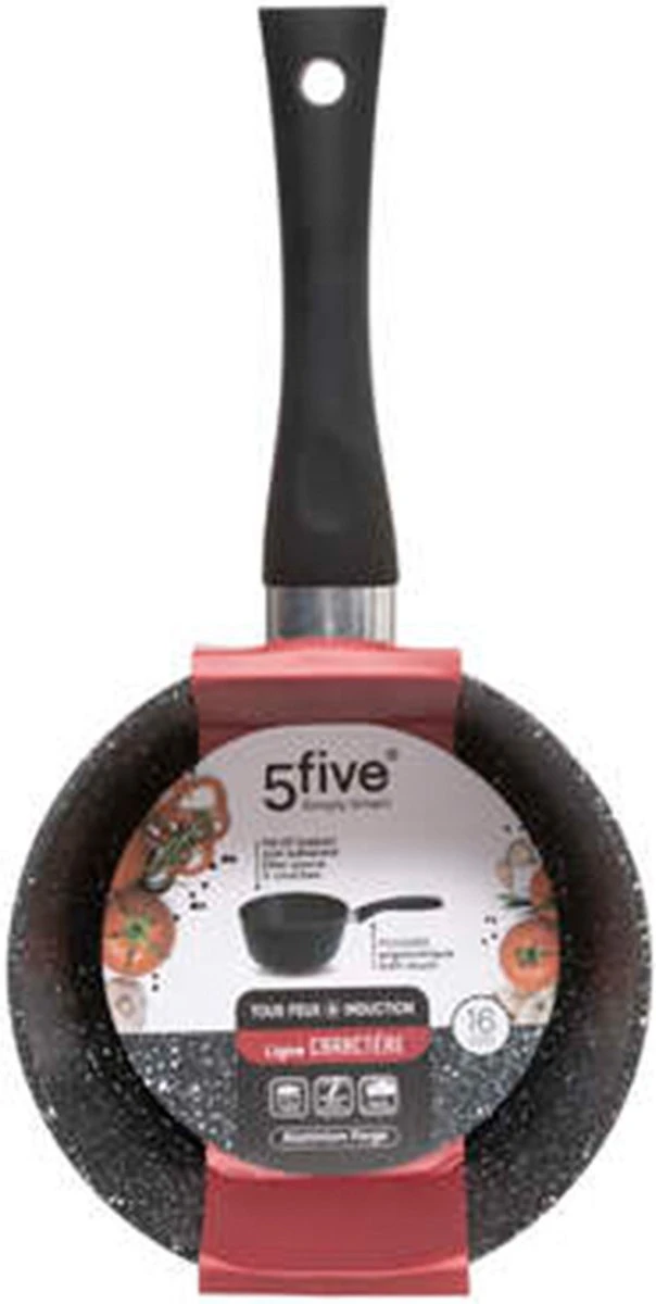 5Five - Steelpan/sauspan - Alle Kookplaten Geschikt - Zwart - D16 Cm 5 5Five - Steelpan/sauspan - Alle Kookplaten Geschikt - Zwart - D16 Cm - Afbeelding 5