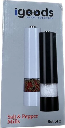 IGOODS Keramiek Elektrische Pepermolen En Zoutmolen - Pepermolen - Zoutmolen - 2 Stuks- Wit -Kookgerei Koning Verkoop 607x1200 2