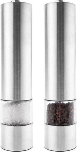 Allkinds Peper En Zoutmolen Set Elektrisch - Praktisch En Stijlvol - Doseringsfunctie - RVS - 70 Ml Inhoud