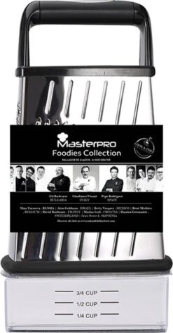 Masterpro Blokrasp Met Opvangbak - Zwart - Roestvrijstaal -Kookgerei Koning Verkoop 626x1200 2