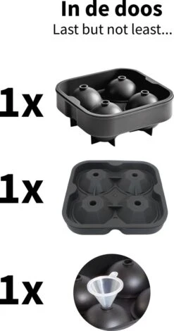 What's Goods® Siliconen IJsblokjesvormen Met Deksel 100% BPA Vrij - Diamant & XL Ronde Whiskey Ijsblokjes 10 What's Goods® Siliconen IJsblokjesvormen Met Deksel 100% BPA Vrij - Diamant & XL Ronde Whiskey Ijsblokjes -Kookgerei Koning Verkoop 630x1200 1