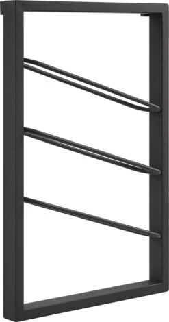 IN.HOMEXL Sandd - Hangend Wijnrek - Industrieel Flessenrek - Minimalistisch - Zwart - Metaal - Voor 3 Wijnflessen - 40 X 7 X 60 Cm -Kookgerei Koning Verkoop 631x1200 1