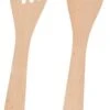 Houten Spatel Natuurlijke Beuken Houten Keuken Turner Sleuf Turner Non-Stick Spatula Koken Gereedschap Set Hout KeukengereiHouten Lepel,2 Stks /set