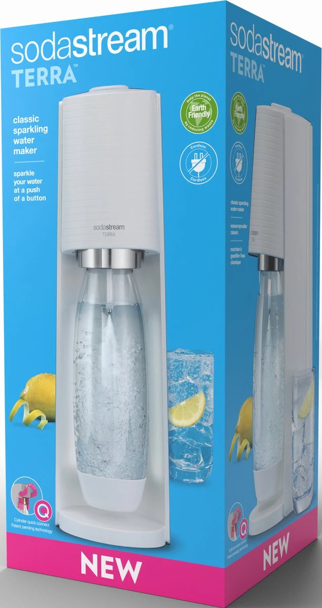 SodaStream TERRA - Wit - Incl. Quick Connect Koolzuurcilinder 2 SodaStream TERRA - Wit - Incl. Quick Connect Koolzuurcilinder - Afbeelding 2