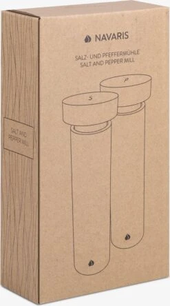 Navaris Zout En Pepermolen Set - Handmatige Molen Met Instelbaar Keramisch Maalwerk - Navulbaar En Duurzaam - Gemaakt Van Acaciahout -Kookgerei Koning Verkoop 667x1200 2