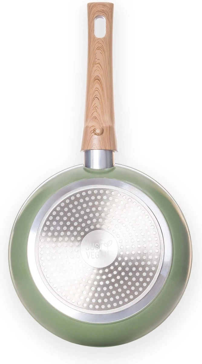 Just Vegan Koekenpan ECO Met Afneembaar Handvat 20 Cm Aluminium Groen 1 Just Vegan Koekenpan ECO Met Afneembaar Handvat 20 Cm Aluminium Groen