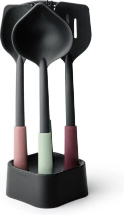 Brabantia Tasty+ Kookgerei Set - 4-delig Plus Houder - Mixed Colours