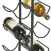 1x Zwart Industrieel Wijnflessen Rek/wijnrekken Staand Voor 6 Flessen 46 Cm - Zeller - Keukenbenodigdheden - Woonaccessoires/decoratie - Wijnflesrekken/wijnflessenrekken/wijnrekken - Rek/houder Voor Wijnflessen