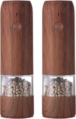 GOV Elektrische Peper- En Zoutmolen Set Hout Oplaadbaar - Pepermolen - Kruidenmolen