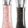 Peper En Zoutmolen Set Van RVS Stainless Steel Met Gehard Glas