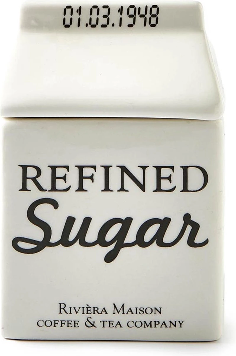 Riviera Maison Suikerpot, Voorraadpot - Carton Jar Sugar – Wit - (LxBxH) 7.6x7.6x10 Cm 1 Riviera Maison Suikerpot, Voorraadpot - Carton Jar Sugar – Wit - (LxBxH) 7.6x7.6x10 Cm