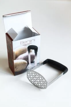 Aardappelstamper | Professioneel | Stamper | Pureestamper | Potato Masher | Pureerder | Stamppot Stamper | Matt Steel | Horizontale Handgreep | Professioneel | Ergonomische Handgreep | Handmatig | Vaatwasserbestendig -Kookgerei Koning Verkoop 800x1200 155