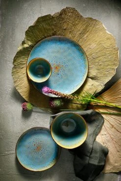 Palmer Serviesset Lotus Stoneware 6-persoons 24-delig Zwart Turquoise -Kookgerei Koning Verkoop 800x1200 33
