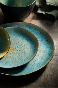 Palmer Serviesset Lotus Stoneware 6-persoons 24-delig Zwart Turquoise -Kookgerei Koning Verkoop 800x1200 34