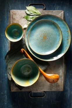 Palmer Bord Lotus 20.5 Cm Zwart Turquoise Stoneware 6 Stuk(s) 8 Palmer Bord Lotus 20.5 Cm Zwart Turquoise Stoneware 6 Stuk(s) -Kookgerei Koning Verkoop 800x1200 87