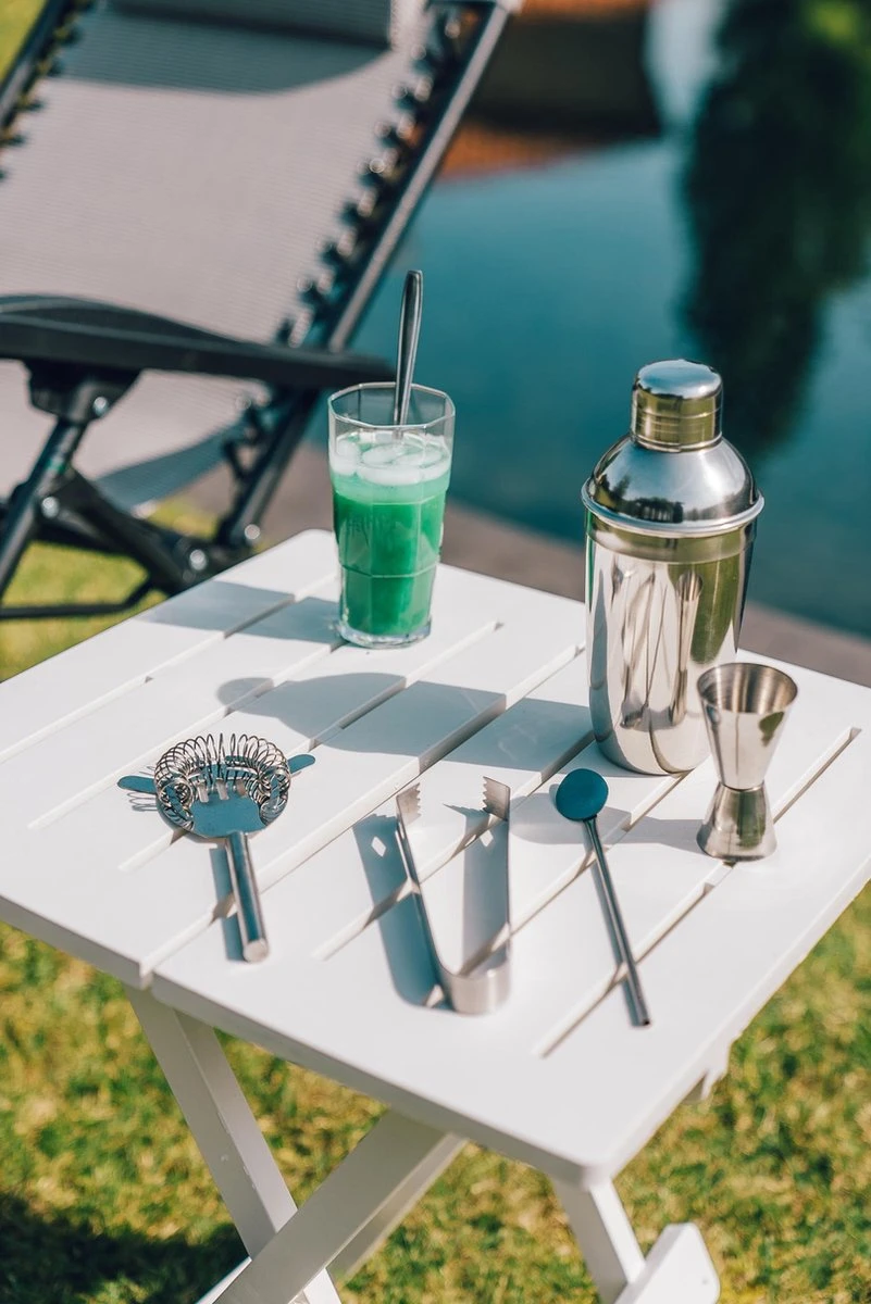 MaxxHome Cocktailset - Cocktailshaker - Cocktail Set - Maatbeker - Ijstang - Klopper - Lepel - RVS - 5 Delig 7 MaxxHome Cocktailset - Cocktailshaker - Cocktail Set - Maatbeker - Ijstang - Klopper - Lepel - RVS - 5 Delig - Afbeelding 7