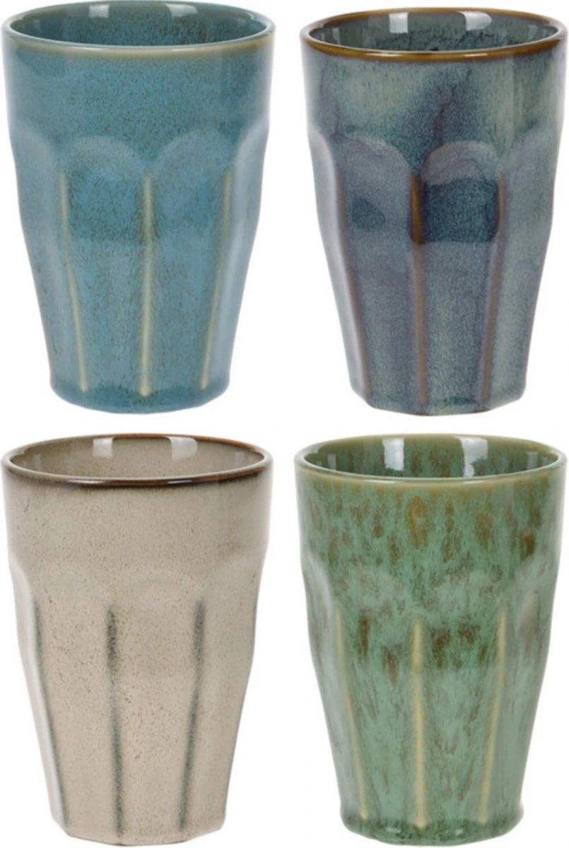 Orange85 Cappuccino Mokken - Latte Macchiato Glazen - 330 Ml - Hittebestendig - Set Van 4 - Porselein - Multicolor - Cappuccino Glazen - Cappuccino Kopjes 1 Orange85 Cappuccino Mokken - Latte Macchiato Glazen - 330 Ml - Hittebestendig - Set Van 4 - Porselein - Multicolor - Cappuccino Glazen - Cappuccino Kopjes