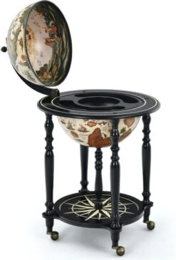 Costway - Wijnrek - Globebar - Wijnbar - Wereldbol Bar - ⌀ 56 Cm - Cremewit/Zwart -Kookgerei Koning Verkoop 811x1200 5