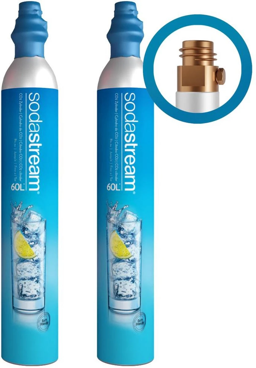 Voordelige SodaStream - Reserve Koolzuurcilinder Duopack - 2x60L 1 Voordelige SodaStream - Reserve Koolzuurcilinder Duopack - 2x60L