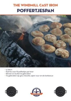The Windmill Poffertjespan 30 Cm Gietijzer 2,3 Kg Zwart 12 The Windmill Poffertjespan 30 Cm Gietijzer 2,3 Kg Zwart -Kookgerei Koning Verkoop 847x1200 4