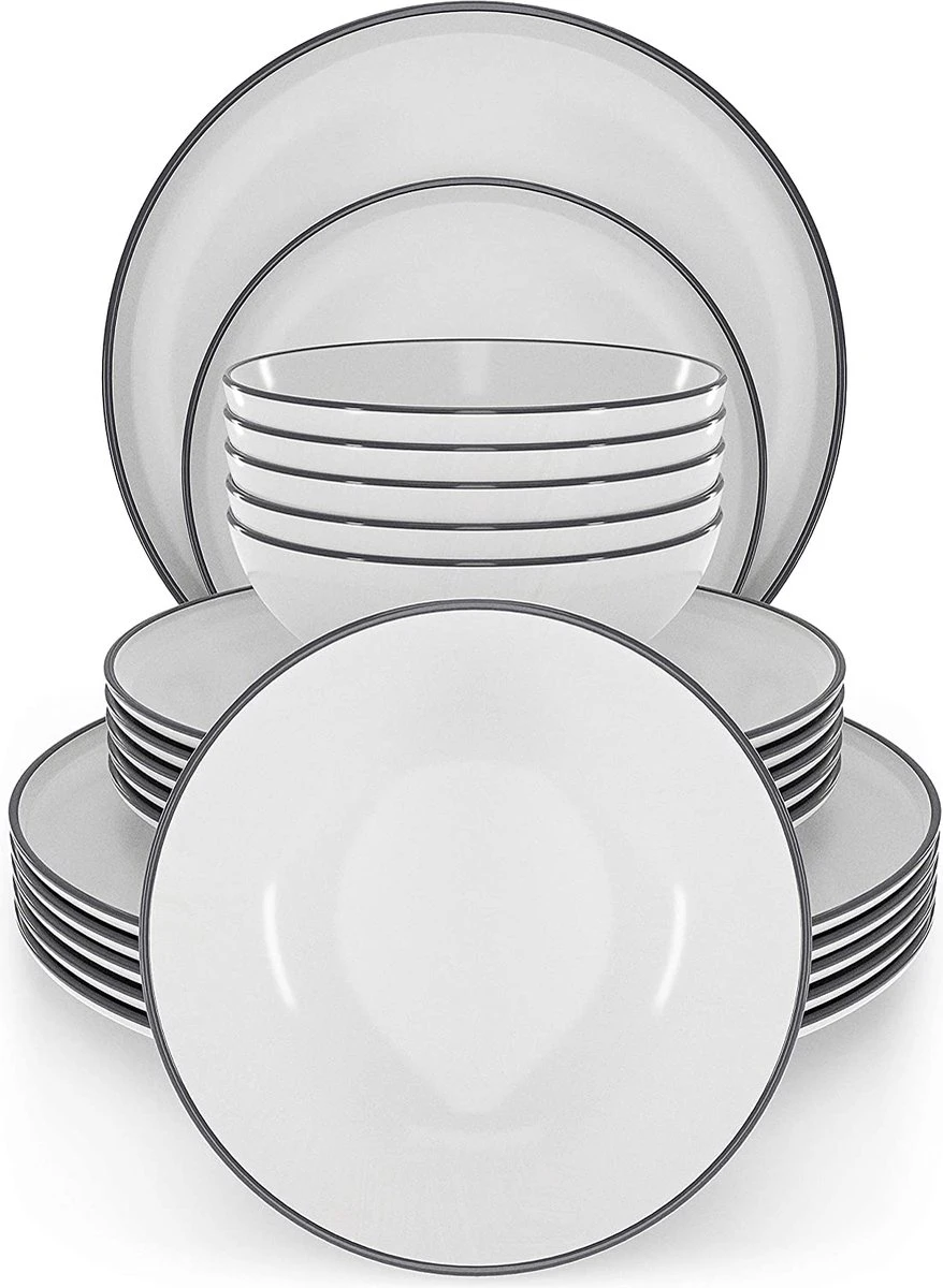 18-delig - Moderne Bordenset Voor 6 Personen 1 18-delig - Moderne Bordenset Voor 6 Personen