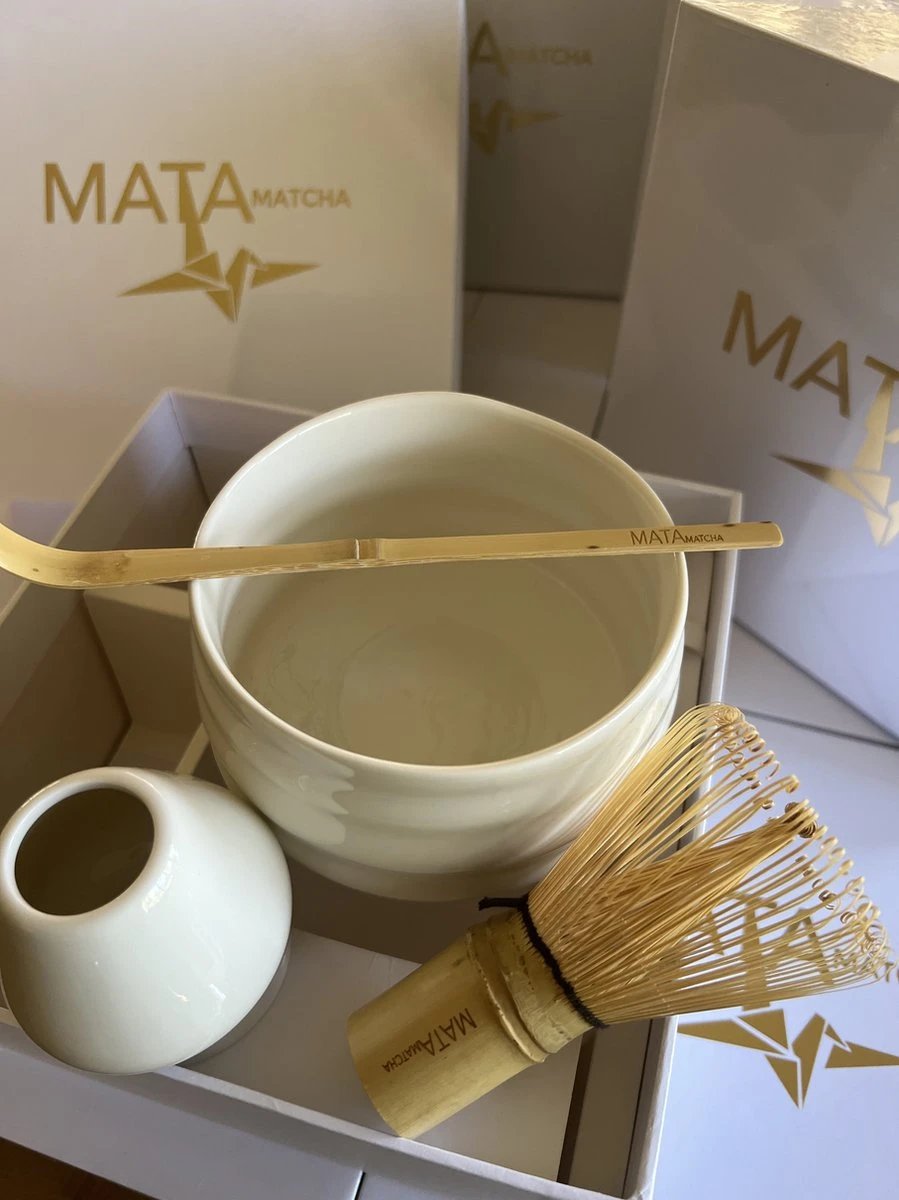 MataMatcha Starterset - Wit Keramiek - 4-delig - Complete Matcha Kit 1 MataMatcha Starterset - Wit Keramiek - 4-delig - Complete Matcha Kit
