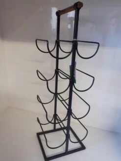 Wijnrek Staand Voor 8 Flessen Met Mango Houten Handvat Van Evergreen Home Decoration 60x20x17 Cm -Kookgerei Koning Verkoop 900x1200 110