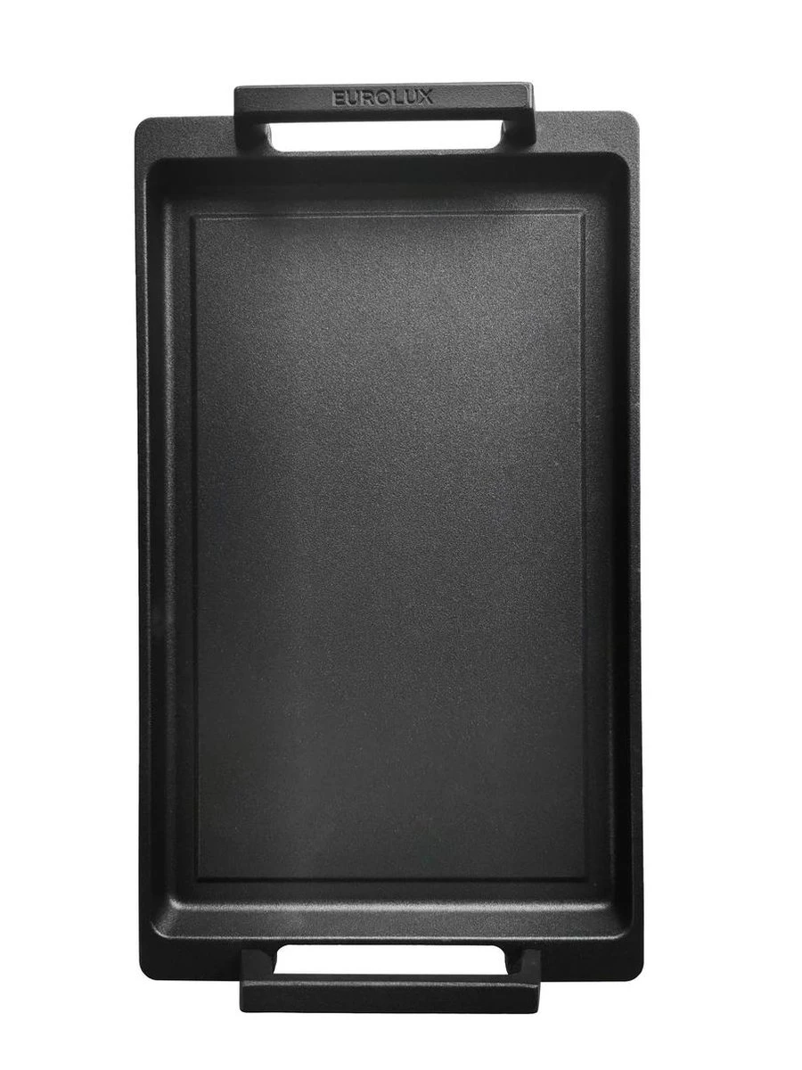 Eurolux Teppanyaki Plaat Met Grepen - 41 X 24 X 2.5 Cm - Zwart - Aluminium - Geschikt Voor Alle Warmtebronnen 2 Eurolux Teppanyaki Plaat Met Grepen - 41 X 24 X 2.5 Cm - Zwart - Aluminium - Geschikt Voor Alle Warmtebronnen - Afbeelding 2