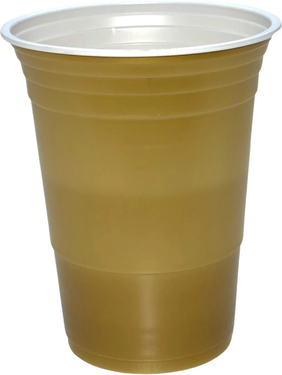 Merkloos Gold Cups - 50stuk(s) - 475ml - Party Cups - Drankspel - Beerpong Bekers - Beerpong - Plastic Bekers 2 Merkloos Gold Cups - 50stuk(s) - 475ml - Party Cups - Drankspel - Beerpong Bekers - Beerpong - Plastic Bekers - Afbeelding 2