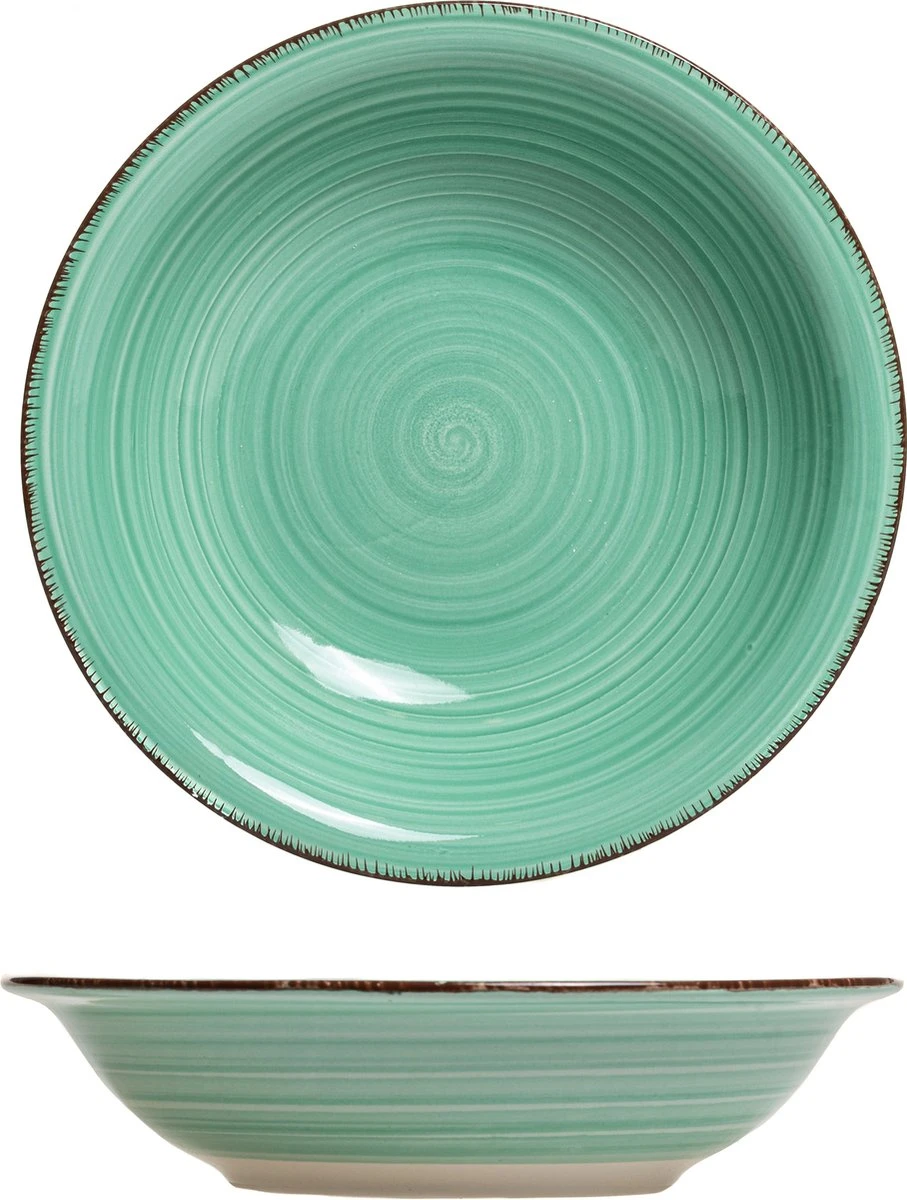 Studio Tavola Diepe Borden Summer Green ø 21 Cm - 6 Stuks 5 Studio Tavola Diepe Borden Summer Green ø 21 Cm - 6 Stuks - Afbeelding 5