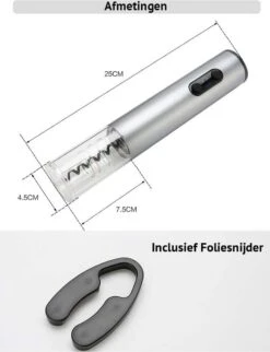 Elektrische Kurkentrekker Oplaadbaar - Elektrische Wijnopener - Automatische Kurkentrekker - Wijn Accessoires 8 Elektrische Kurkentrekker Oplaadbaar - Elektrische Wijnopener - Automatische Kurkentrekker - Wijn Accessoires -Kookgerei Koning Verkoop 921x1200 2