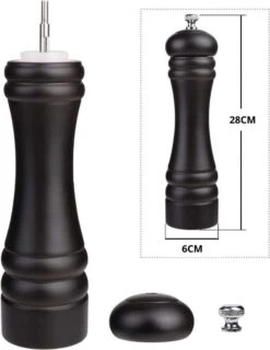 Shasim Volledige Set Zout En Pepermolen - 2 Stuks - Zwart 17 Shasim Volledige Set Zout En Pepermolen - 2 Stuks - Zwart -Kookgerei Koning Verkoop 925x1200 1