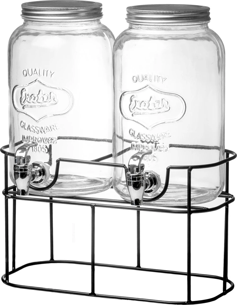 Sareva Drankdispenser - Met Houder - 2 X 3 Liter 3 Sareva Drankdispenser - Met Houder - 2 X 3 Liter - Afbeelding 3